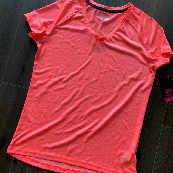 Lotto Workout orange shirt V-neck x soft - Picture 3 of 6